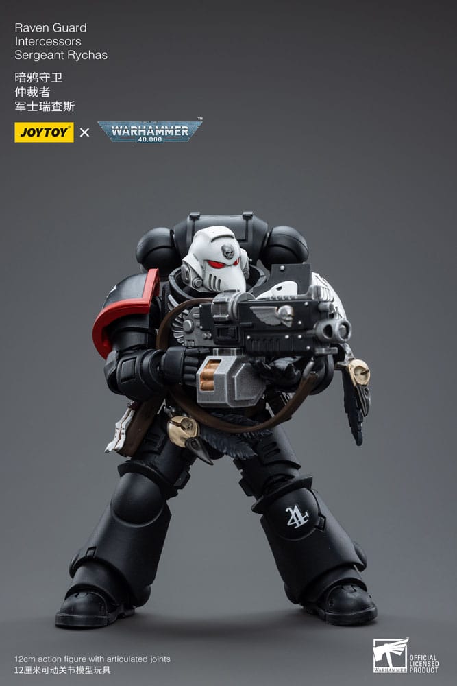 Warhammer 40k Action Figure 1/18 Raven Guard Intercessors Sergeant Rychas 12 cm 6973130374577