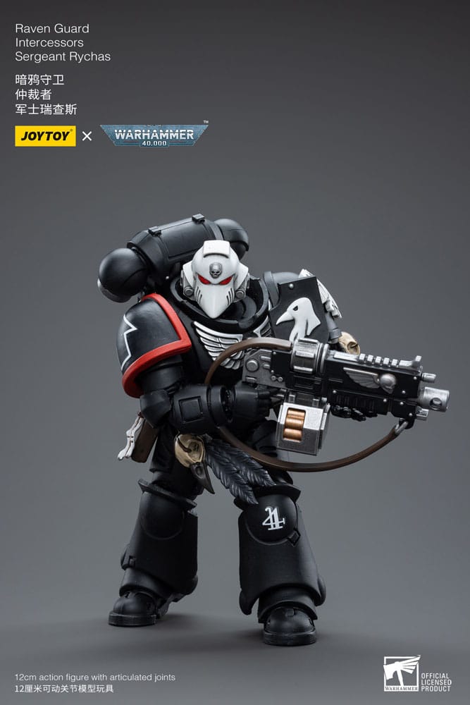 Warhammer 40k Action Figure 1/18 Raven Guard Intercessors Sergeant Rychas 12 cm 6973130374577