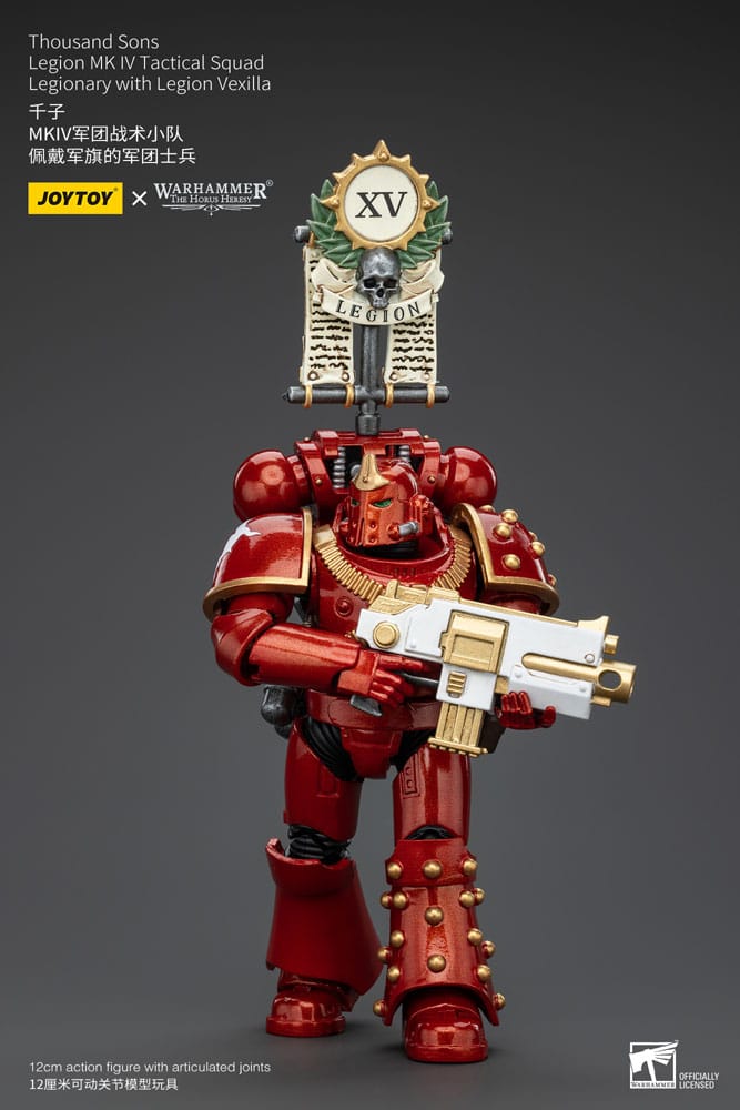 Warhammer The Horus Heresy Action Figure 1/18 Thousand Sons Legion MK IV Tactical Squad Legionary with Legion Vexilla 12 cm 6973130375796