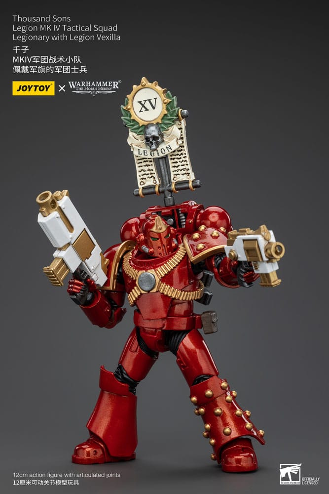 Warhammer The Horus Heresy Action Figure 1/18 Thousand Sons Legion MK IV Tactical Squad Legionary with Legion Vexilla 12 cm 6973130375796