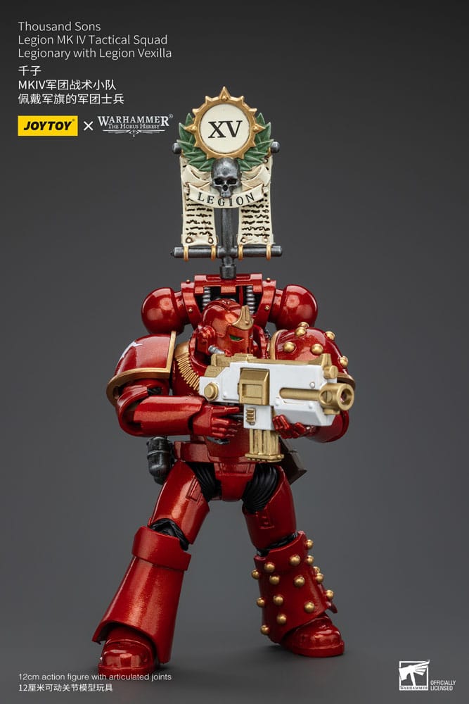 Warhammer The Horus Heresy Action Figure 1/18 Thousand Sons Legion MK IV Tactical Squad Legionary with Legion Vexilla 12 cm 6973130375796