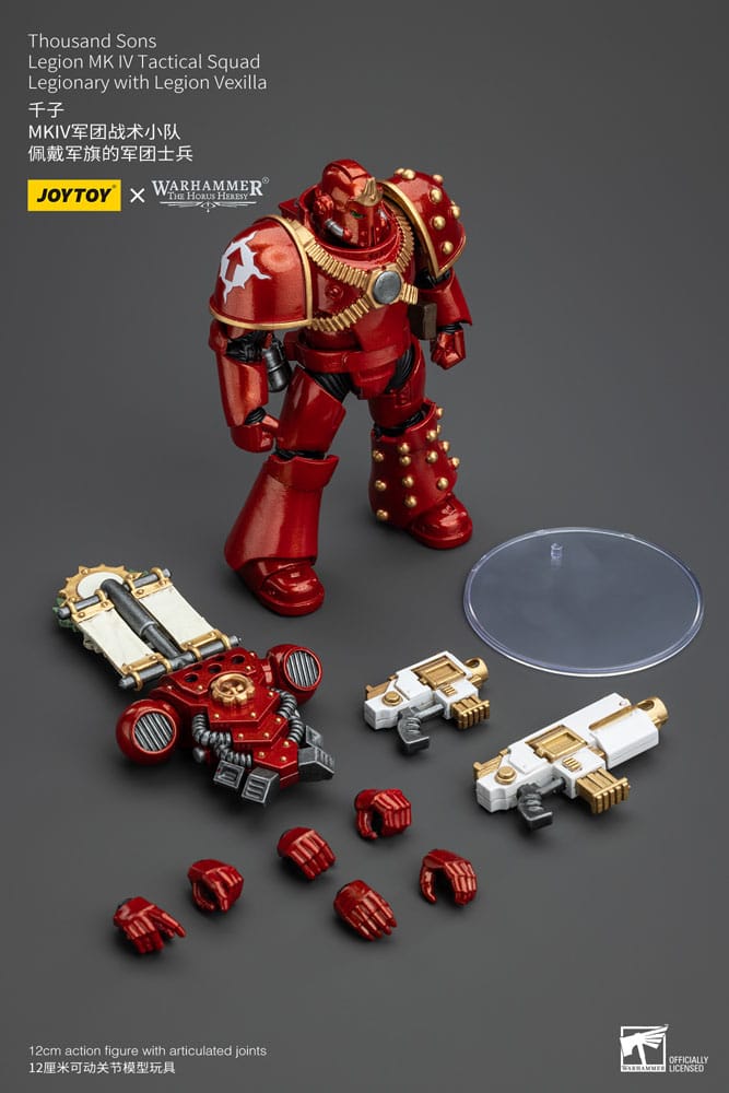 Warhammer The Horus Heresy Action Figure 1/18 Thousand Sons Legion MK IV Tactical Squad Legionary with Legion Vexilla 12 cm 6973130375796