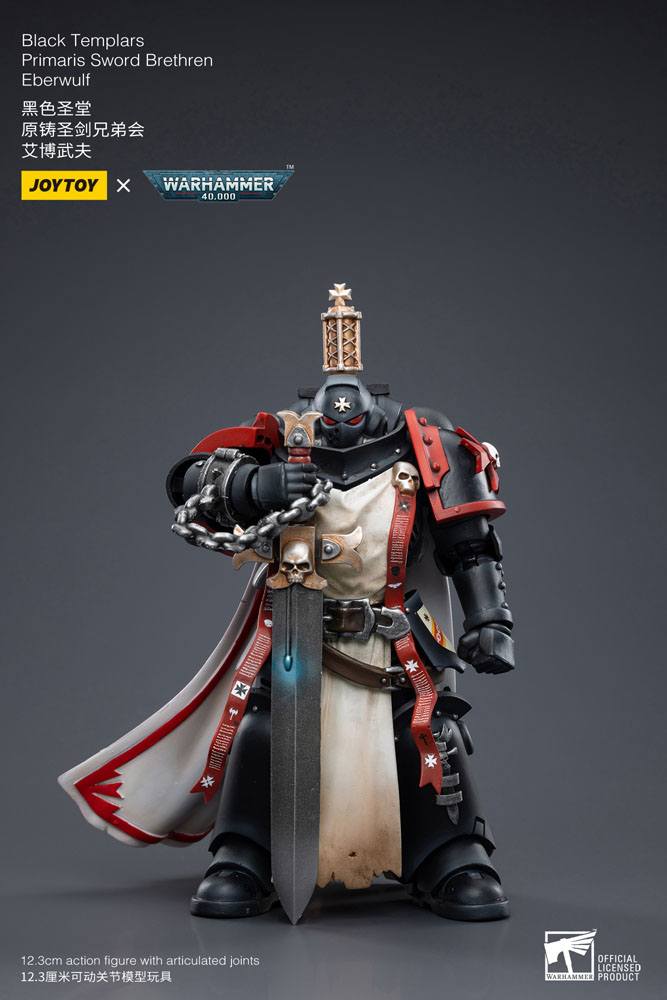 Warhammer 40k Action Figure 1/18 Black Templars Primaris Sword Brethren Eberwulf 12 cm 6973130376502