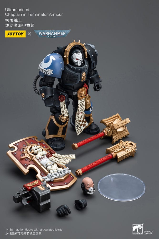 Warhammer 40k Action Figure 1/18 Ultramarines Chaplain in Terminator Armour 12 cm    6973130377080