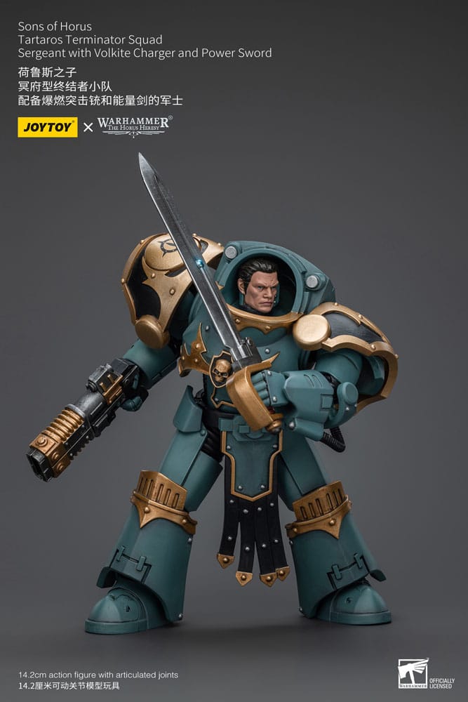 Warhammer The Horus Heresy Action Figure 1/18 Tartaros Terminator Squad Sergeant With Volkite Charger And Power Sword 12 cm 6973130377165
