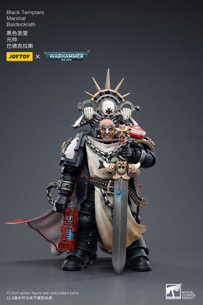 Warhammer 40k Action Figure 1/18 Black Templars Marshal Baldeckrath 12 cm 6973130377325