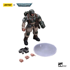 Warhammer 40k Action Figure 1/18 Astra Militarum Cadian Command Squad Veteran Sergeant with Power Fist 12 cm 6973130377936