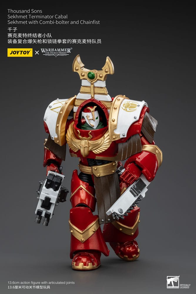 Warhammer The Horus Heresy Action Figure 1/18 Thousand Sons Sekhmet Terminator Cabal Sekhmet with Combi-Bolter and Chainfist 14 cm 6973130378377