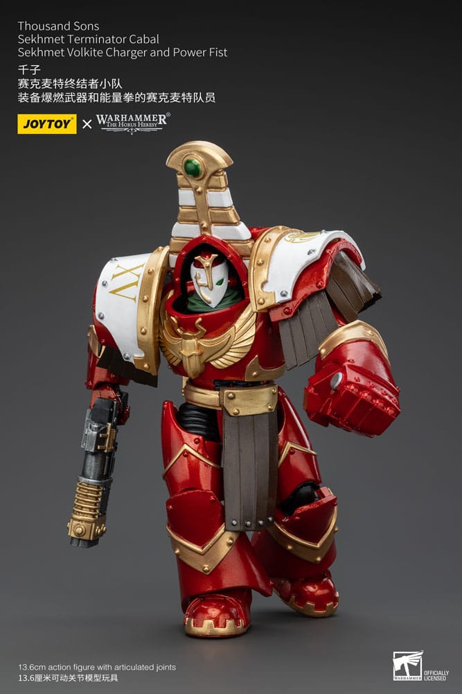 Warhammer The Horus Heresy Action Figure 1/18 Thousand Sons Sekhmet Terminator Cabal Sekhmet Volkite Charger and Power Fist 14 cm 6973130378612