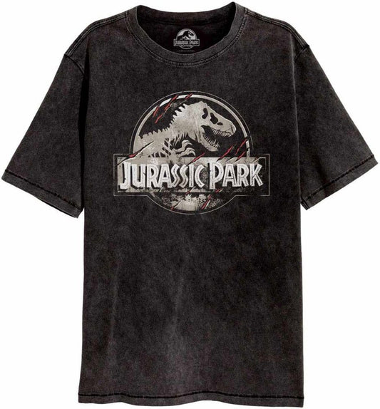 Jurassic Park T-Shirt Scratched Logo Size M 5056463479483