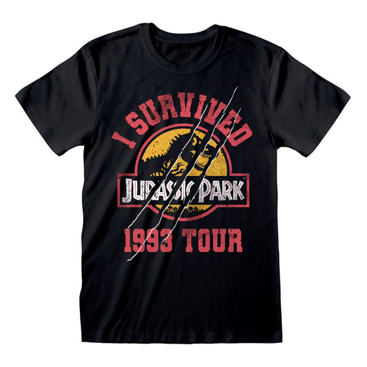 Jurassic Park T-Shirt I Survived 1993 Size S 5056688562465