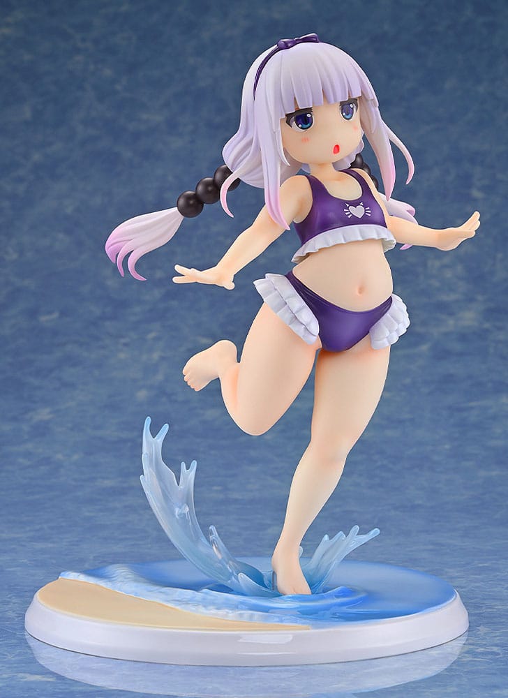 Miss Kobayashi's Dragon Maid PVC Statue 1/6 Kanna Kamui: Excited to Wear a Swimsuit at Home Ver. (Purple) 20 cm 4560266126259