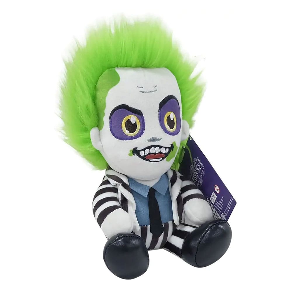Beetlejuice Phunny Plush Figure Beetlejuice Sitting with Striped Outfit 18 cm 0883975185350