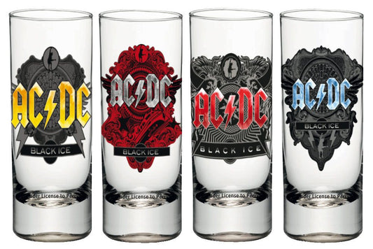 AC/DC Shotglass 4-Pack Black Ice 4039103740151