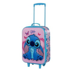Lilo & Stitch Soft 3D Trolley Suitcase Stitch & Angel Pink 52 cm 8445118065565