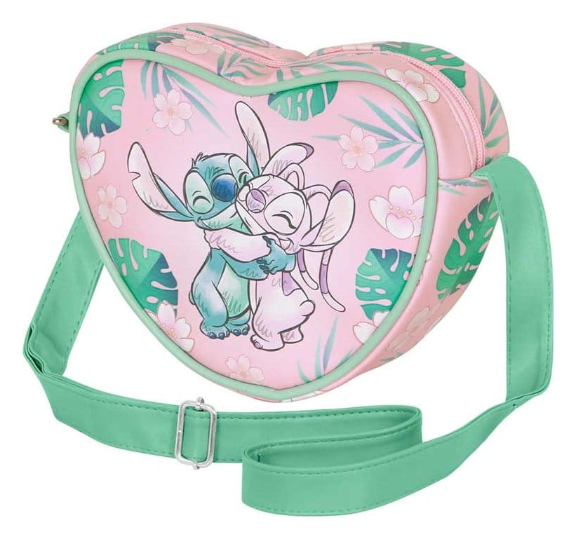 Lilo & Stitch Casual Heart Crossbody Bag Hug Pink 8445118076257