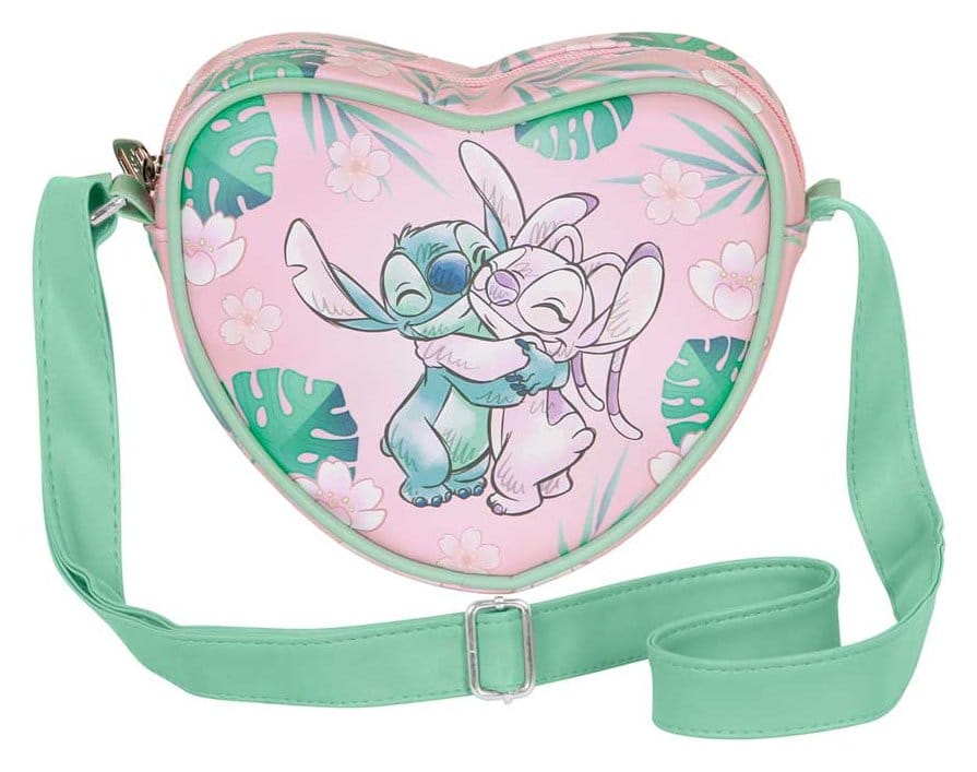 Lilo & Stitch Casual Heart Crossbody Bag Hug Pink 8445118076257