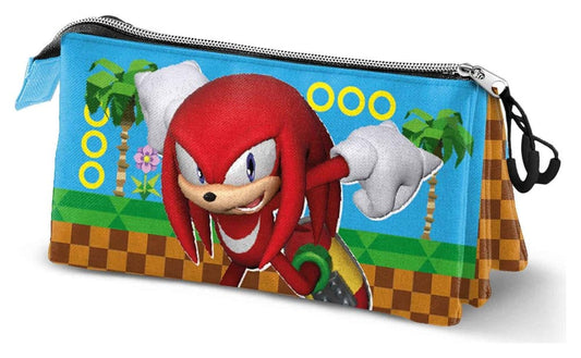 Sonic - The Hedgehog Triple Pencil case SEGA Knuckles Run Multicolour 8445118076875