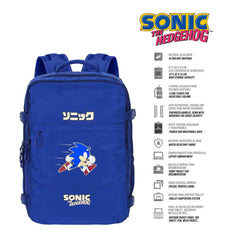 Sonic The Hedgehog Mercury Travel Backpack Sega Action Blue Large  8445118077902