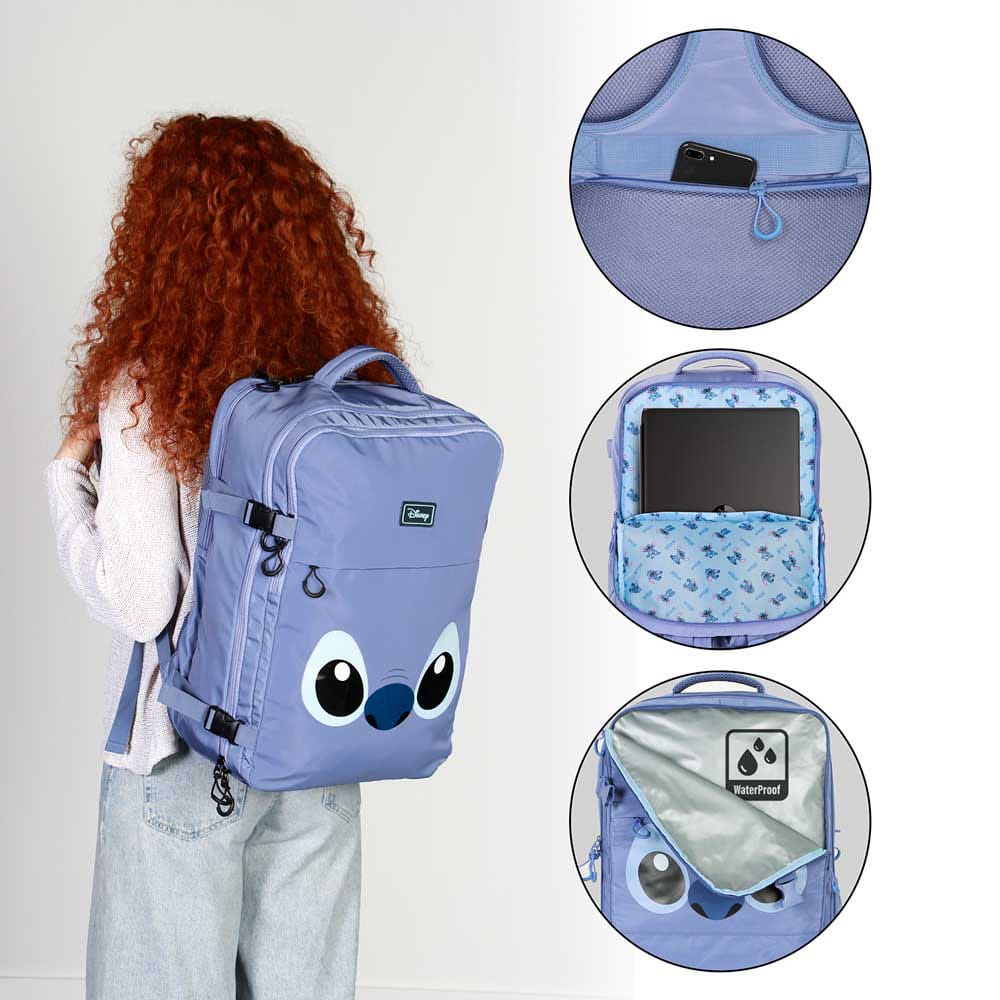 Lilo & Stitch Mercury Travel Backpack Face Blue Large  8445118077933