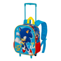 Sonic The Hedgehog 3D Backpack with Wheels Sega Go Blue Small    8445118085020