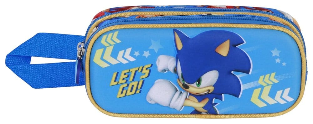 Sonic - The Hedgehog 3D Double Pencil case SEGA Go Blue 8445118085037