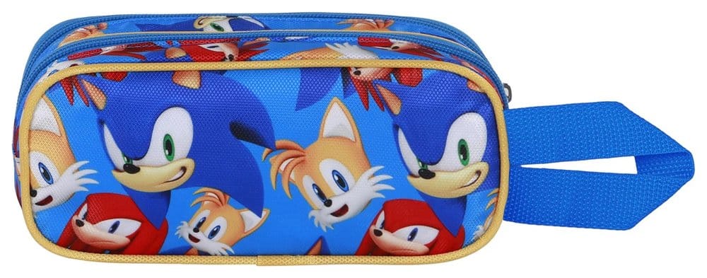 Sonic - The Hedgehog 3D Double Pencil case SEGA Go Blue 8445118085037