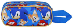 Sonic - The Hedgehog 3D Double Pencil case SEGA Go Blue 8445118085037