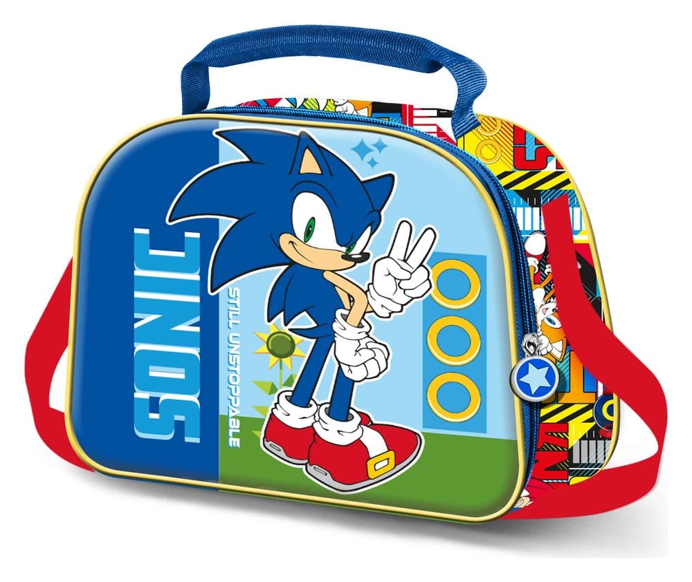 Sonic - The Hedgehog 3D Lunch Bag SEGA Unstoppable Blue 8445118085051