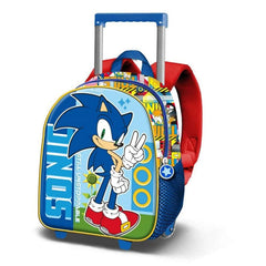 Sonic The Hedgehog 3D Backpack with Wheels Unstoppable Blue Small    8445118085068