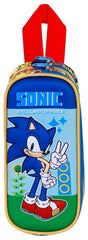 Sonic - The Hedgehog 3D Double Pencil case SEGA Unstoppable Blue 8445118085075