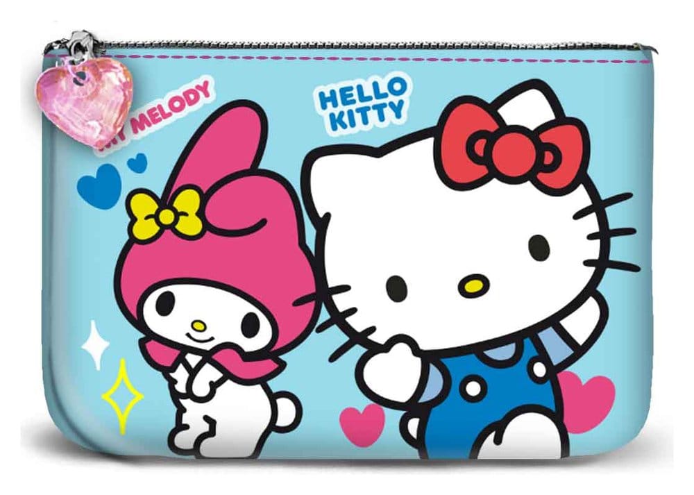 Sanrio Small Square Coin Purse Hello Kitty Friendship Blue 8445118085181