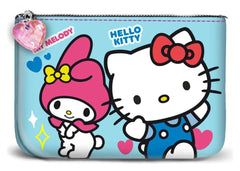 Sanrio Small Square Coin Purse Hello Kitty Friendship Blue 8445118085181