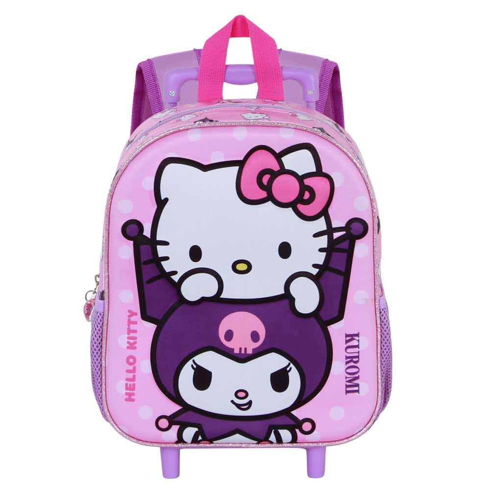 Sanrio 3D Backpack with Wheels Hello Kitty Playful Pink Small       8445118085228