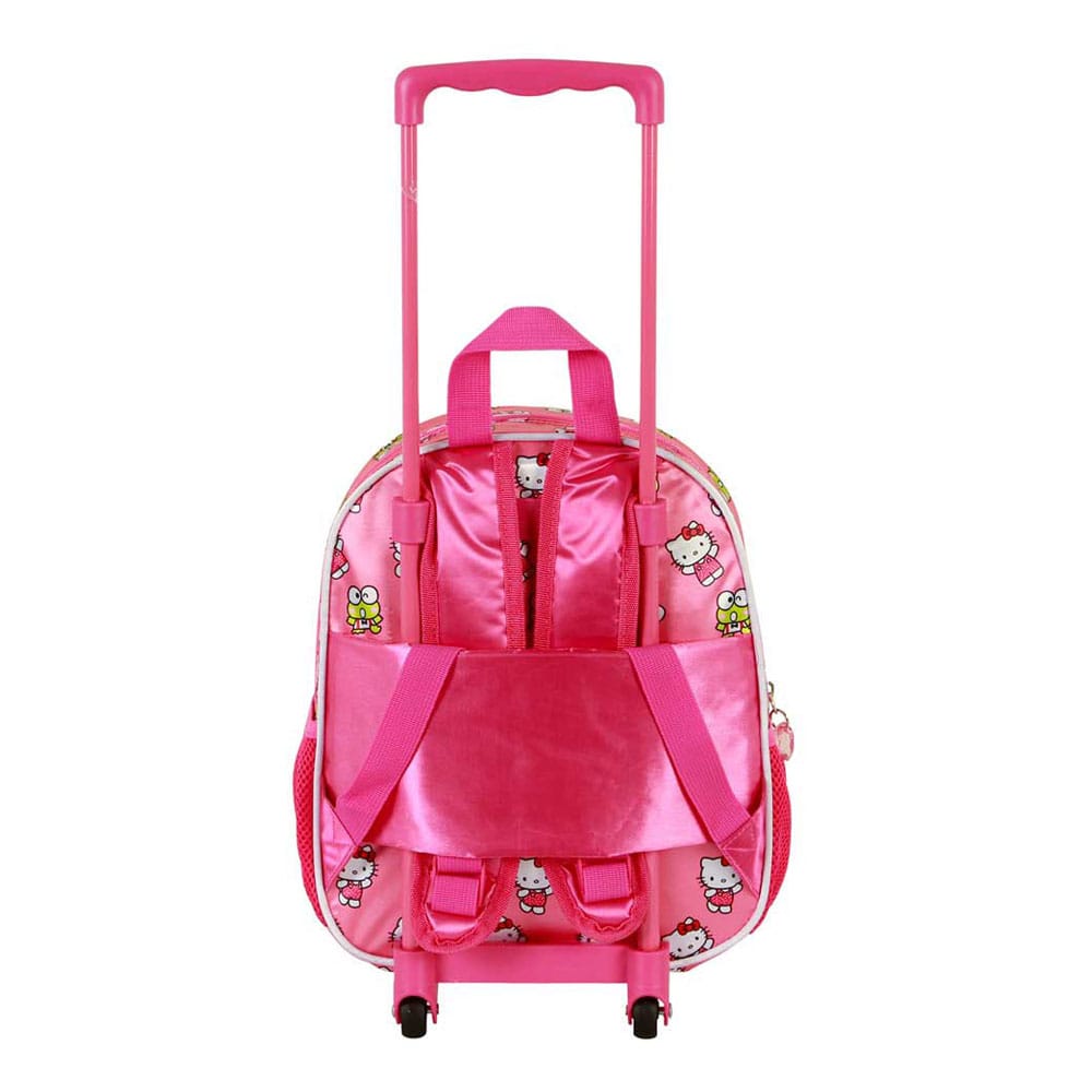 Sanrio 3D Backpack with Wheels Hello Kitty Funny Pink Small       8445118085266