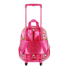 Sanrio 3D Backpack with Wheels Hello Kitty Funny Pink Small       8445118085266