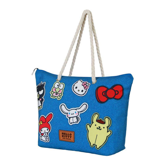 Sanrio Soleil Beach Bag Hello Kitty Stickers Blue 8445118086560