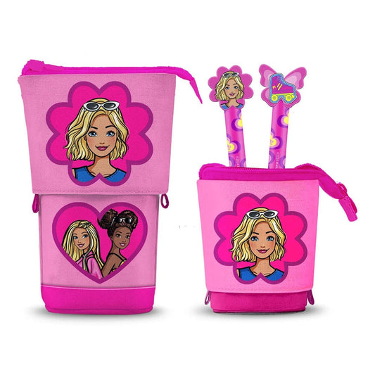 Barbie Pop Up Pencil Case with 2 Erasable Gel Pens 8445118087918