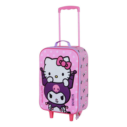 Sanrio Soft 3D Trolley Suitcase Hello Kitty Playful Pink 52 cm  8445118088106