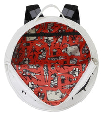 Nightmare before Christmas Round Shoulder Backpack Bone 8445118092929