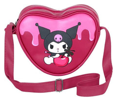 Sanrio Casual Heart Shoulder Bag Kuromi Cherry 8445118098358
