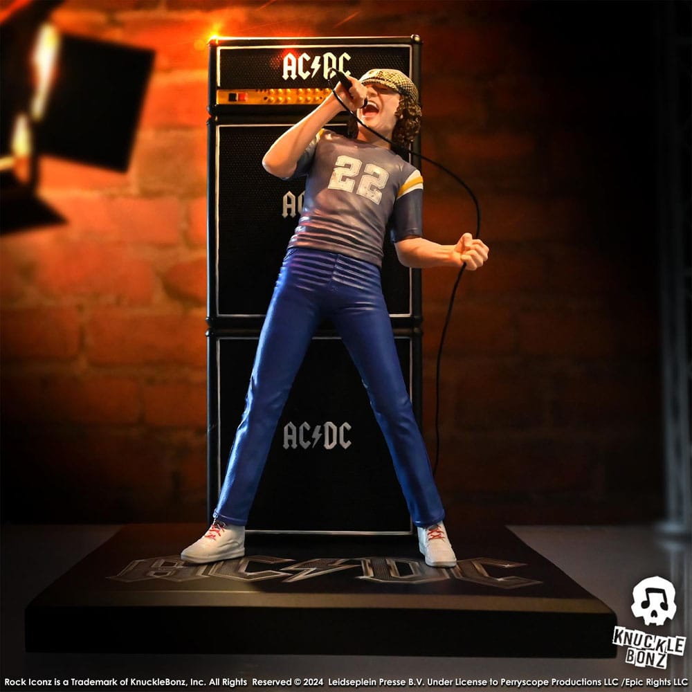 AC/DC Rock Iconz Statue Brian Johnson 23 cm 0785571595949