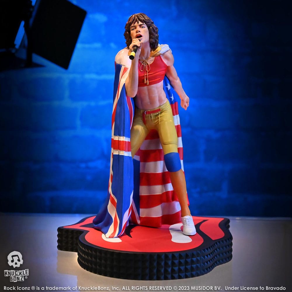 The Rolling Stones Rock Iconz Statue Mick Jagger (Tattoo You Tour 1981) 22 cm 0785571595864