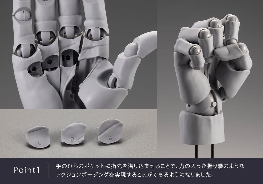 Takahiro Kagami PVC Artist Support Item Hand 1/1 Model Men /R Grey 22 cm 4934054070763