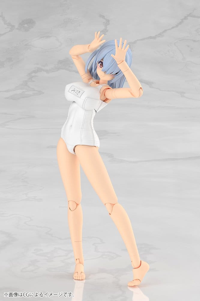 Frame Arms Girl Plastic Model Kit Mizuki School Swimsuits White Ver. 16 cm 4934054086337
