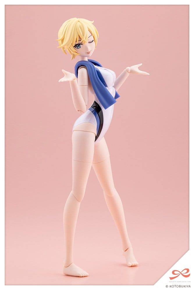 Sousaishojoteien Plastic Model 1/10 Rui Saotome Touou High School Competitive Swimsuit Dreaming Style White Dolphin 16 cm 4934054087891