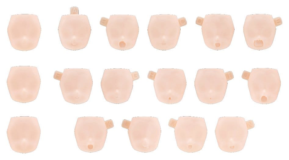 Megami Device M.S.G. Plastic Model Kit 1/1 10 Face Set Puni Mofu 01 Skin Color C 4934054093762