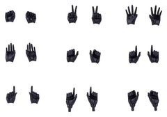 Megami Device M.S.G. Plastic Model Kit 1/1 09 Hand Set Skin Color Black 4934054093809