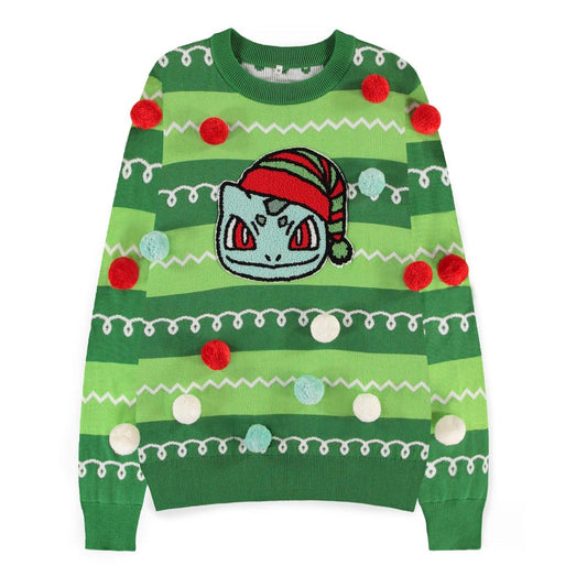 Pokemon Sweatshirt Christmas Jumper Bulbasaur Size XS 8718526172850