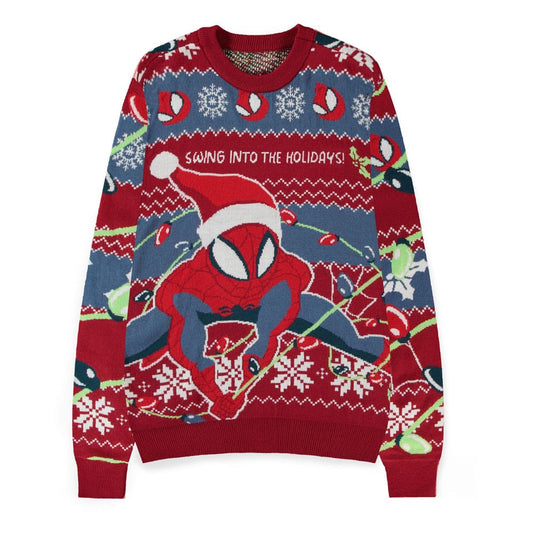 Spider-Man Sweater Swing into the Holidays (Christmas Jumper) Size S 8718526412963
